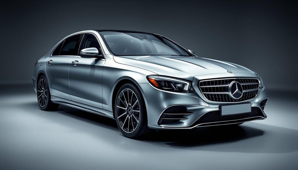 2025 Mercedes-Benz S-Class luxury sedan in silver showcasing its elegant profile and distinctive front grille 2025 Mercedes-Benz S-Class luxury sedan in silver showcasing its elegant profile and distinctive front grille