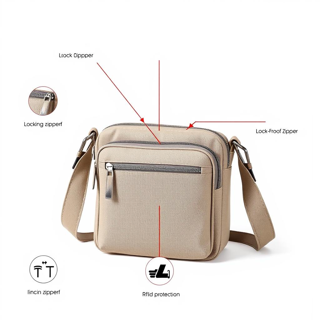 Anti-theft day bag with security features for exploring Barcelona safely Anti-theft day bag with security features for exploring Barcelona safely