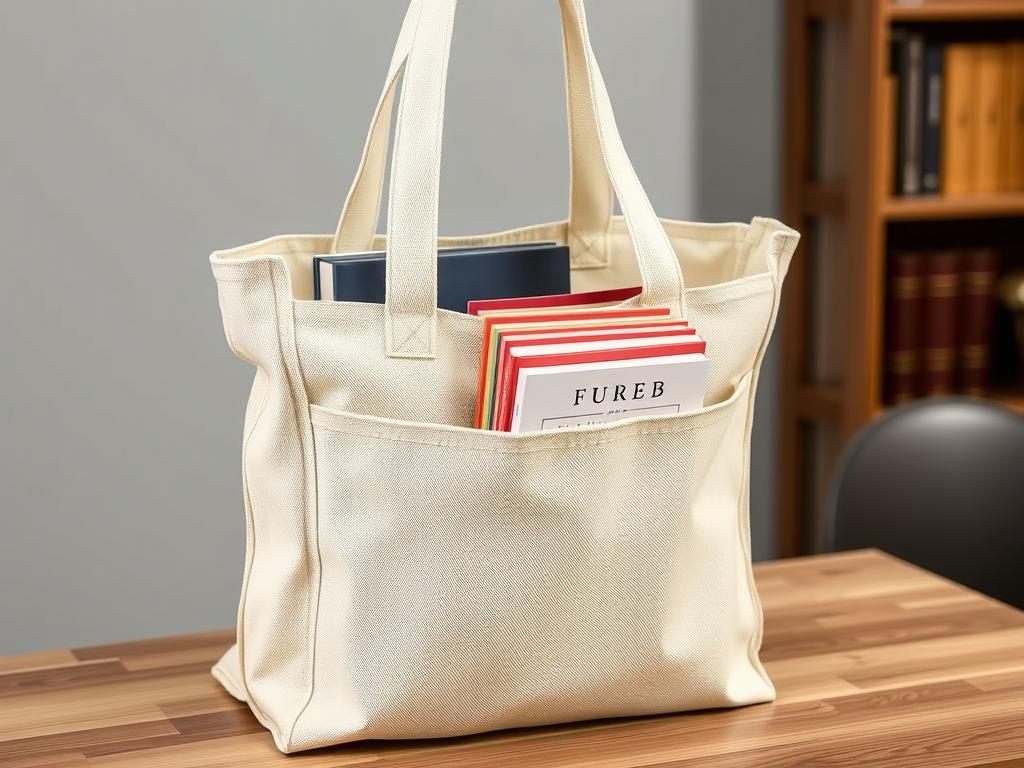 Canvas Book Tote Bag with internal pockets Canvas Book Tote Bag with internal pockets