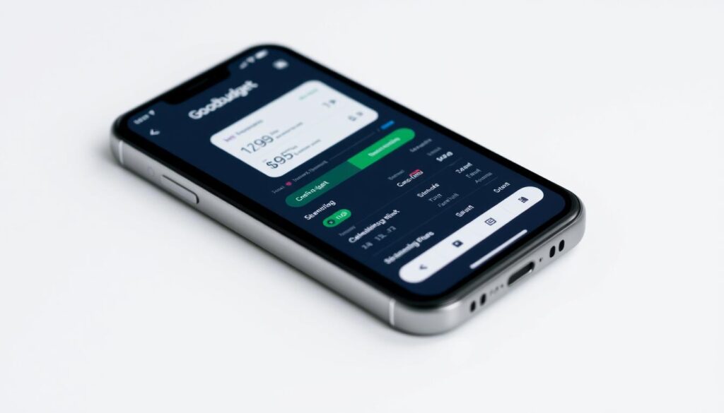 Image of Goodbudget app interface on a mobile device