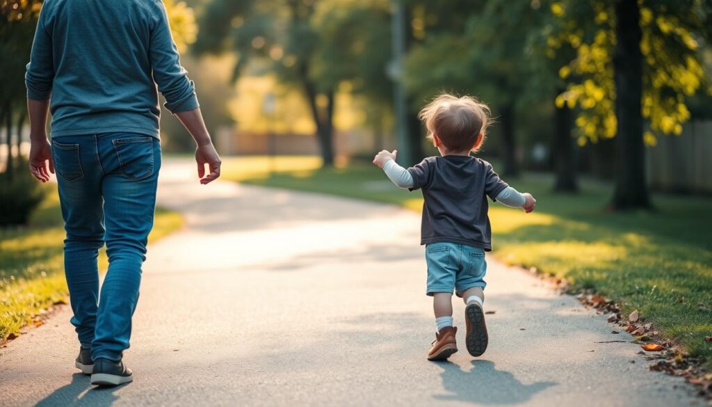 A parent and child walking hand in hand on a path, symbolizing the ongoing journey of building confidence together A parent and child walking hand in hand on a path, symbolizing the ongoing journey of building confidence together