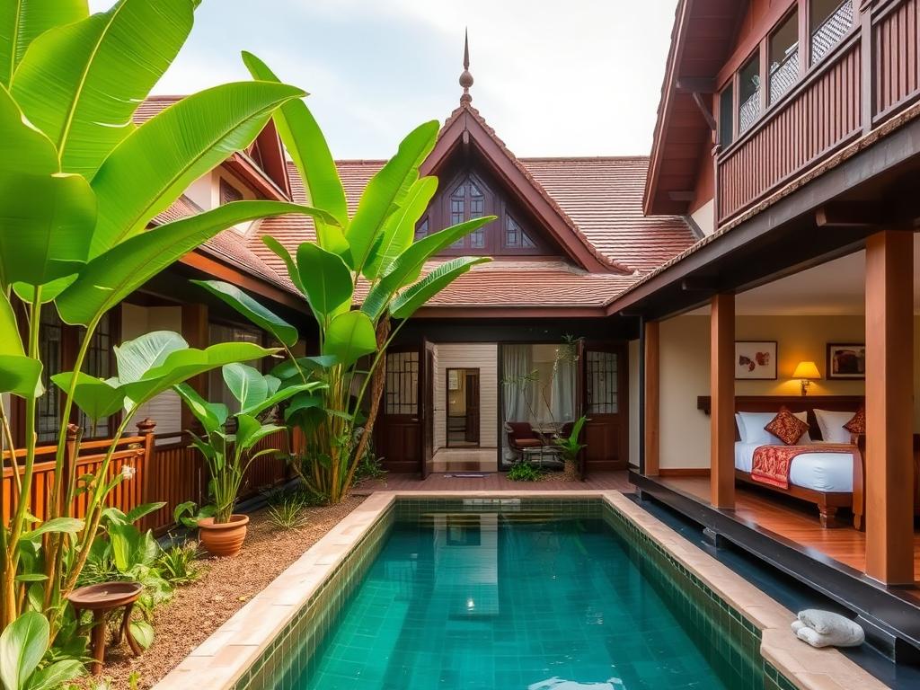 Boutique hotel in Chiang Mai with traditional Lanna design elements Boutique hotel in Chiang Mai with traditional Lanna design elements
