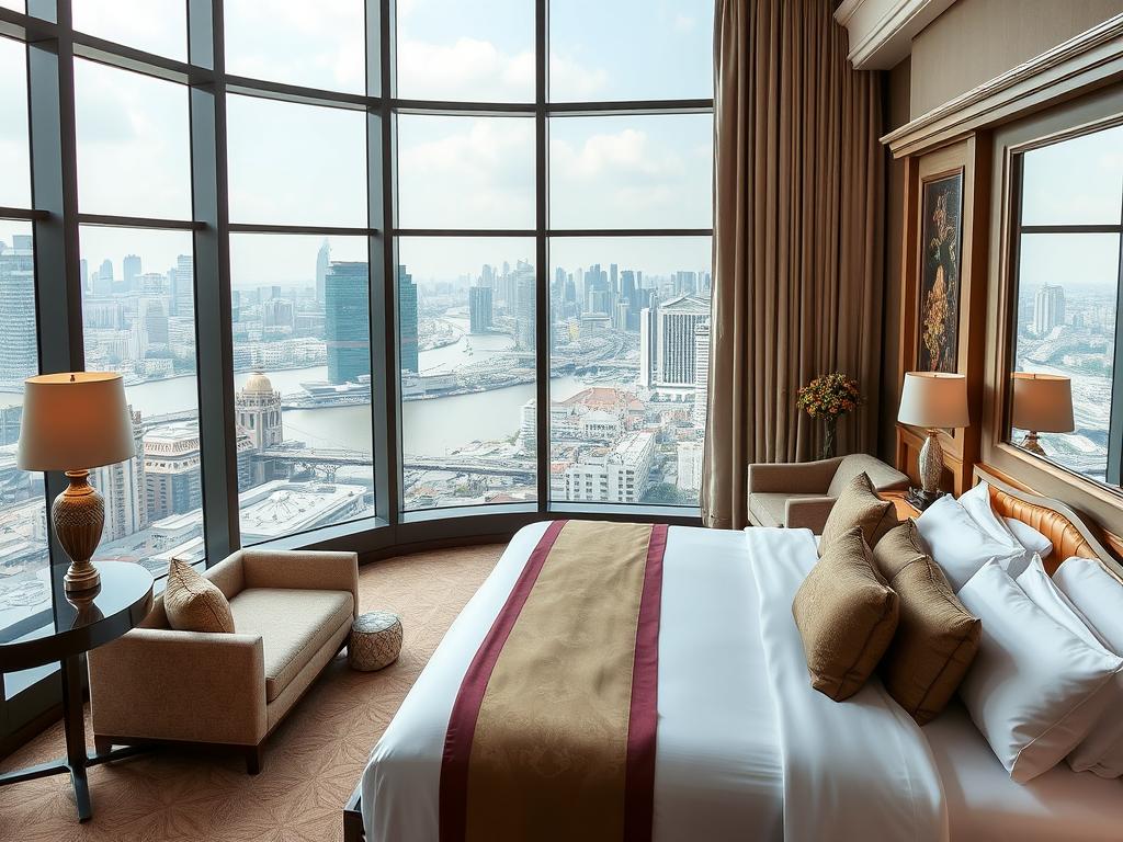 Luxurious riverside hotel in Bangkok with infinity pool Luxurious riverside hotel in Bangkok with infinity pool