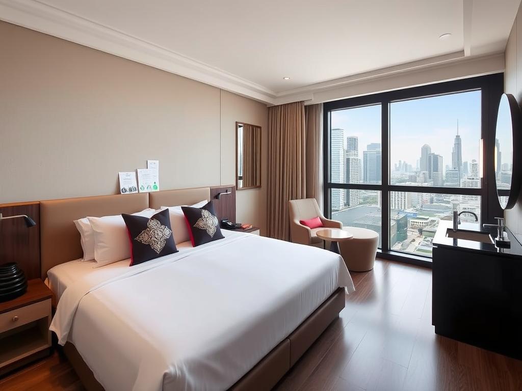 Stylish mid-range hotel in Bangkok with a rooftop pool Stylish mid-range hotel in Bangkok with a rooftop pool