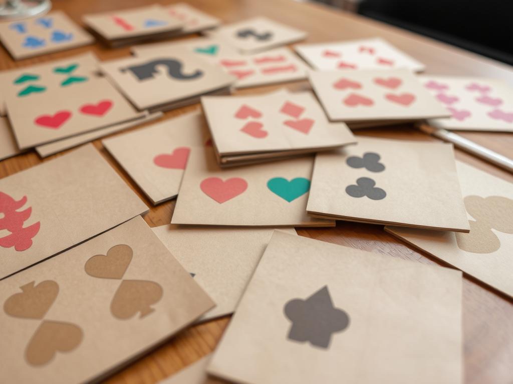 DIY matching cards made from recycled materials DIY matching cards made from recycled materials
