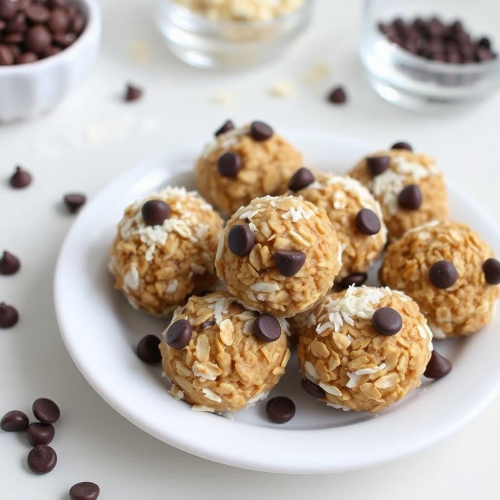 Energy balls made with oats, honey, and nut butter