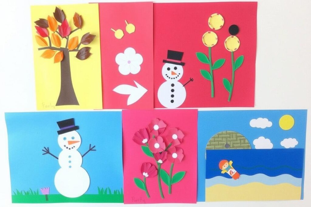Seasonal cut and paste activities for different holidays