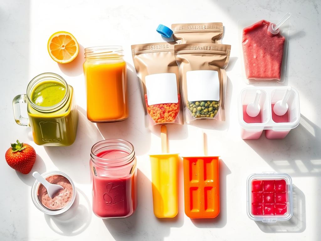 Smoothie storage solutions including mason jars and popsicle molds Smoothie storage solutions including mason jars and popsicle molds