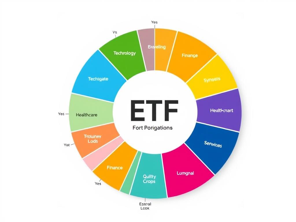 Diversified ETF portfolio visualization Diversified ETF portfolio visualization