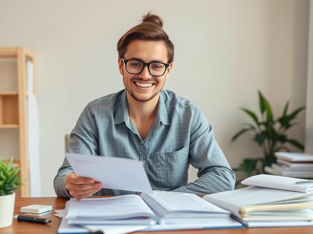 Person feeling confident about money management