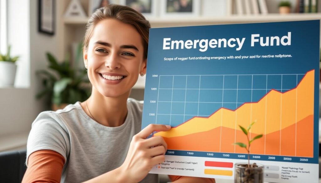 Person tracking emergency fund progress