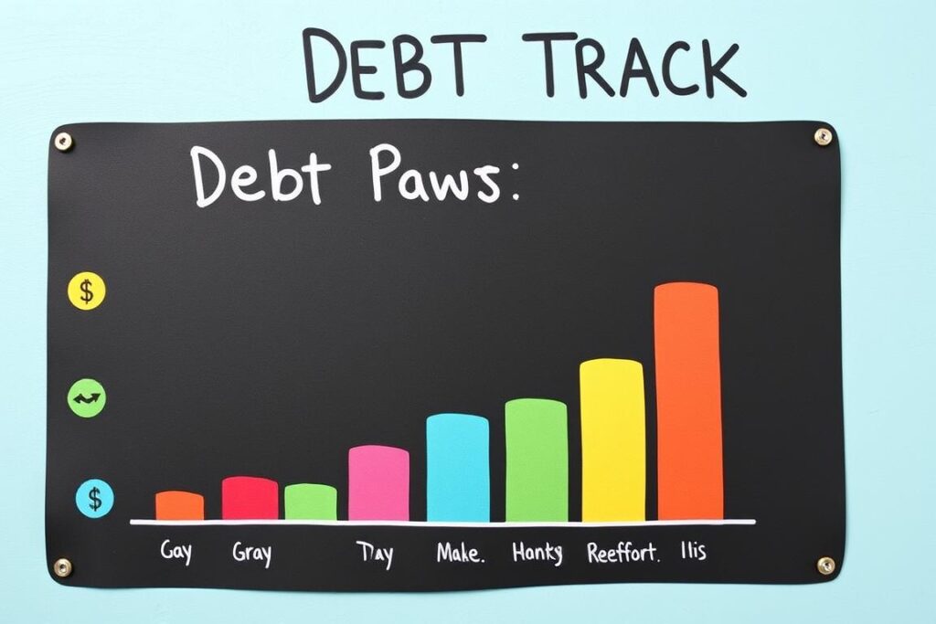 Visual debt tracker for credit card debt repayment plan Visual debt tracker for credit card debt repayment plan