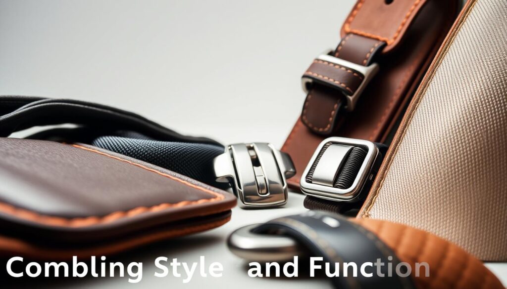 High-quality close-up shot of various durable car accessories materials in a well-lit studio setting, showcasing their textures and characteristics. In the foreground, rugged leather, textured rubber, and weatherproof fabrics are displayed prominently. In the middle ground, sturdy metal hardware, like buckles and fasteners, reflects the light beautifully. The background features a plain, neutral backdrop to allow the materials to take center stage, conveying a sense of sophisticated simplicity. The overall mood is one of reliable functionality and premium craftsmanship, befitting the "Combining Style and Function" theme. High-quality close-up shot of various durable car accessories materials in a well-lit studio setting, showcasing their textures and characteristics. In the foreground, rugged leather, textured rubber, and weatherproof fabrics are displayed prominently. In the middle ground, sturdy metal hardware, like buckles and fasteners, reflects the light beautifully. The background features a plain, neutral backdrop to allow the materials to take center stage, conveying a sense of sophisticated simplicity. The overall mood is one of reliable functionality and premium craftsmanship, befitting the "Combining Style and Function" theme.
