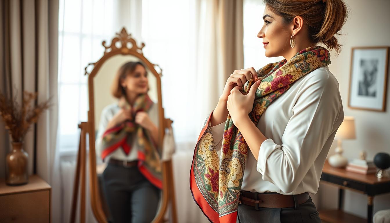 How to Style a Silk Scarf